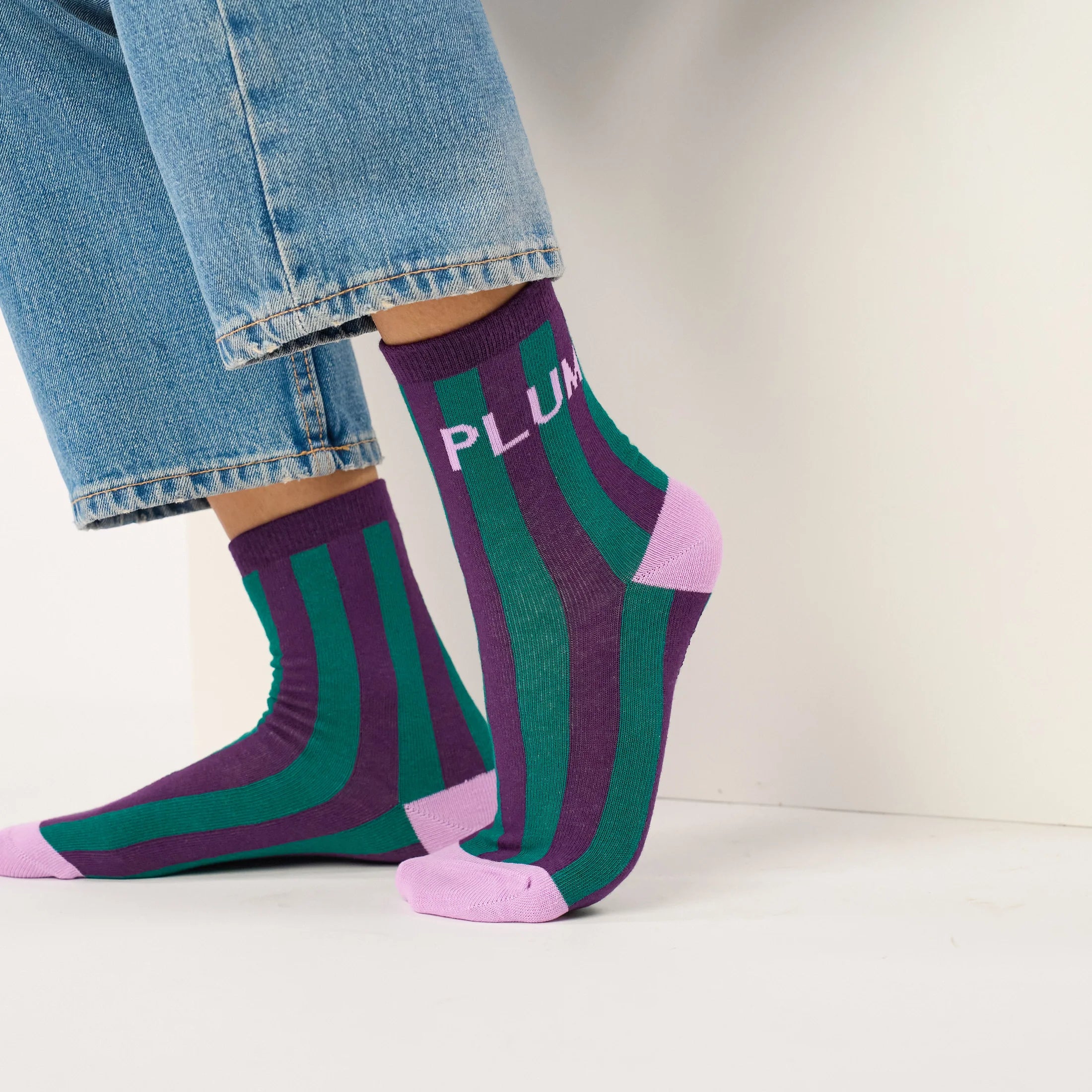 BILLYBELT | CALCETINES | MUJER | MESSAGE COMBED PLUM | VERDE