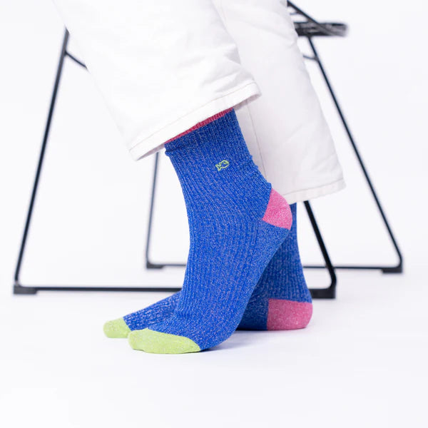 BILLYBELT | CALCETINES | MUJER | COMBED ELECTRIC BLUE | AZUL