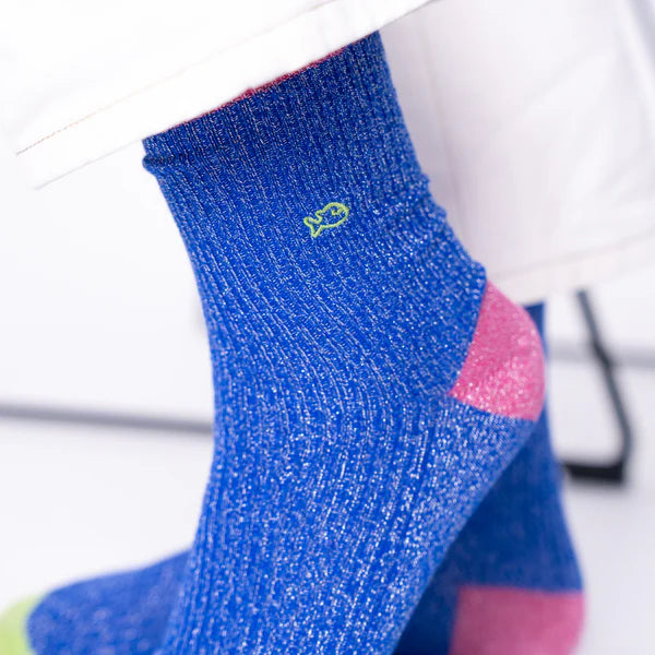 BILLYBELT | CALCETINES | MUJER | COMBED ELECTRIC BLUE | AZUL