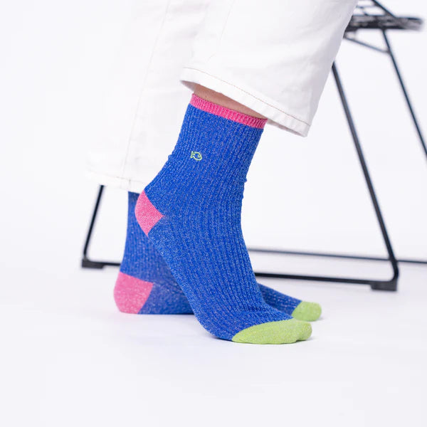 BILLYBELT | CALCETINES | MUJER | COMBED ELECTRIC BLUE | AZUL