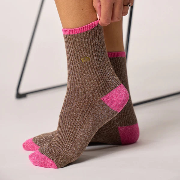 BILLYBELT | CALCETINES | MUJER | COMBED BROWN | MARRÓN
