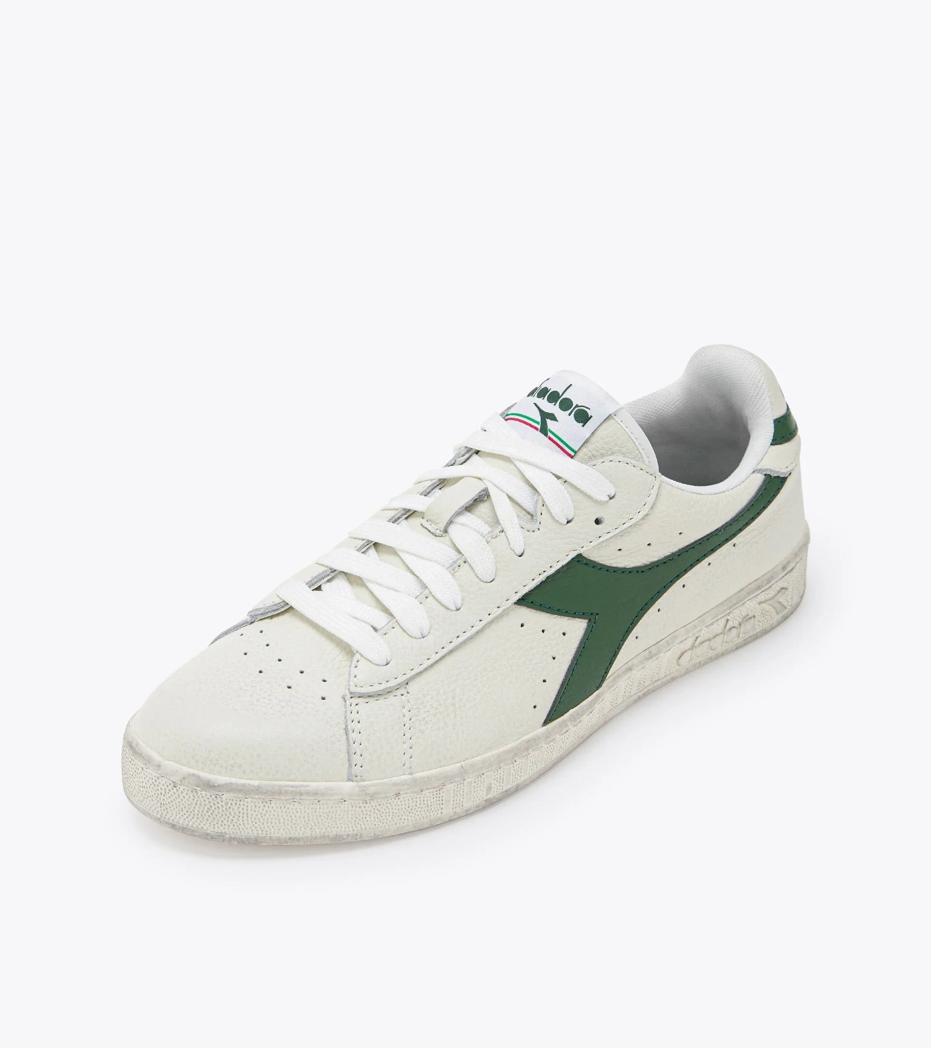 DIADORA | КРОСІВКИ УНІСЕКС | GAME L LOW WAXED WHITE & GREEN | БІЛА
