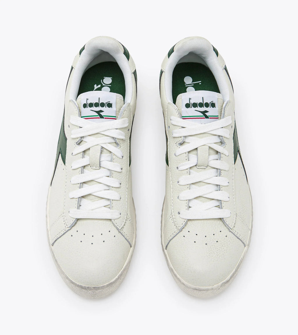 DIADORA | КРОСІВКИ УНІСЕКС | GAME L LOW WAXED WHITE & GREEN | БІЛА