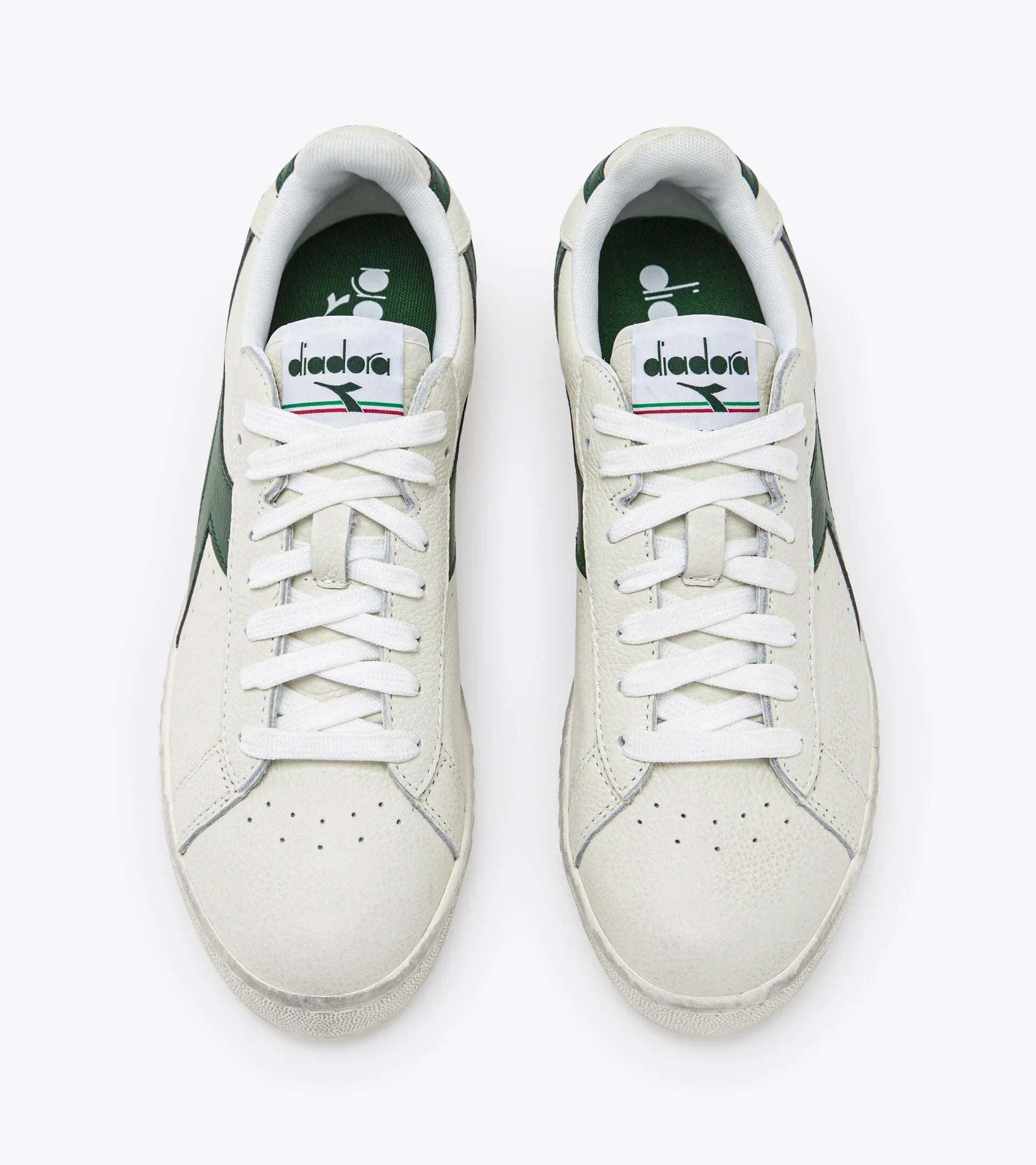 DIADORA | КРОСІВКИ УНІСЕКС | GAME L LOW WAXED WHITE & GREEN | БІЛА