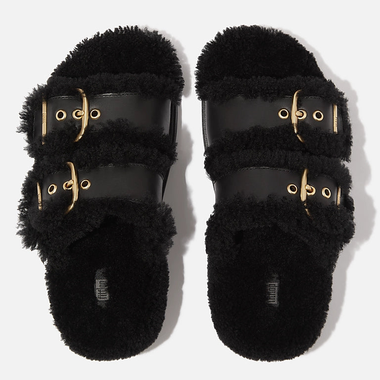 FITFLOP | MULES MUJER | W GEN-FF ELASTICATED SUEDE MULES BLACK | NEGRO