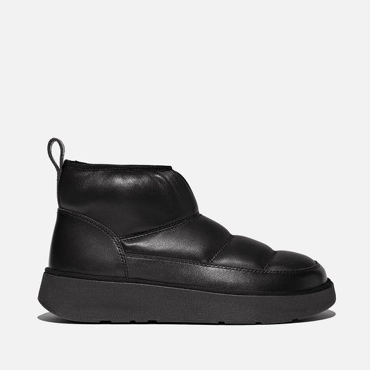 FITFLOP | WOMEN BOOTS | W GEN FF PADDED SOFT LEATHER BOOTIES ALL BLACK | BLACK