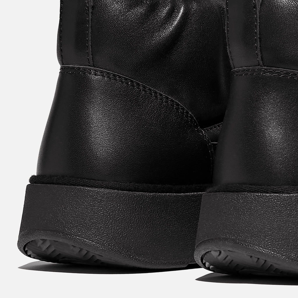 FITFLOP | BUTY DAMSKIE | W GEN FF WYŚCIÓŁKOWANE MIĘKKIE SKÓRZANE BUTY CAŁE CZARNE | CZARNE