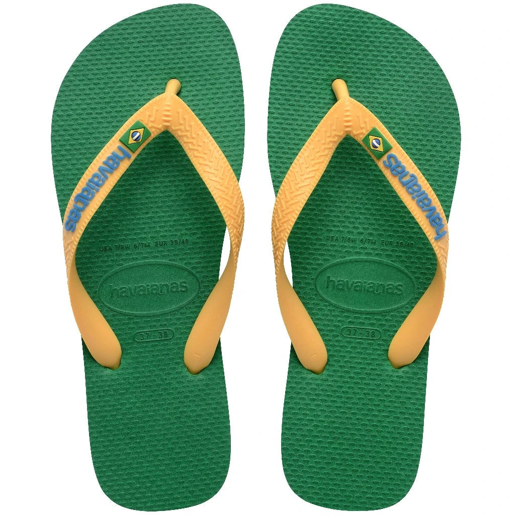HAVAIANAS | CHANCLAS | HOMBRE | BRASIL LOGO GREEN/YELLOW | VERDE