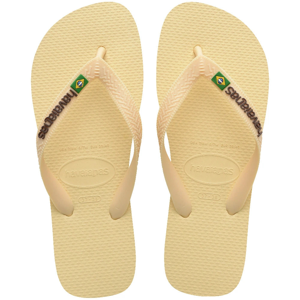 HAVAIANAS | CHANCLAS | HOMBRE | BRASIL LOGO BUTTERCREAM | BEIGE