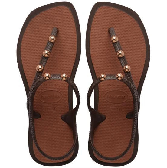 HAVAIANAS Flash Fusion Coffee/rust: brun flip-flops för dam