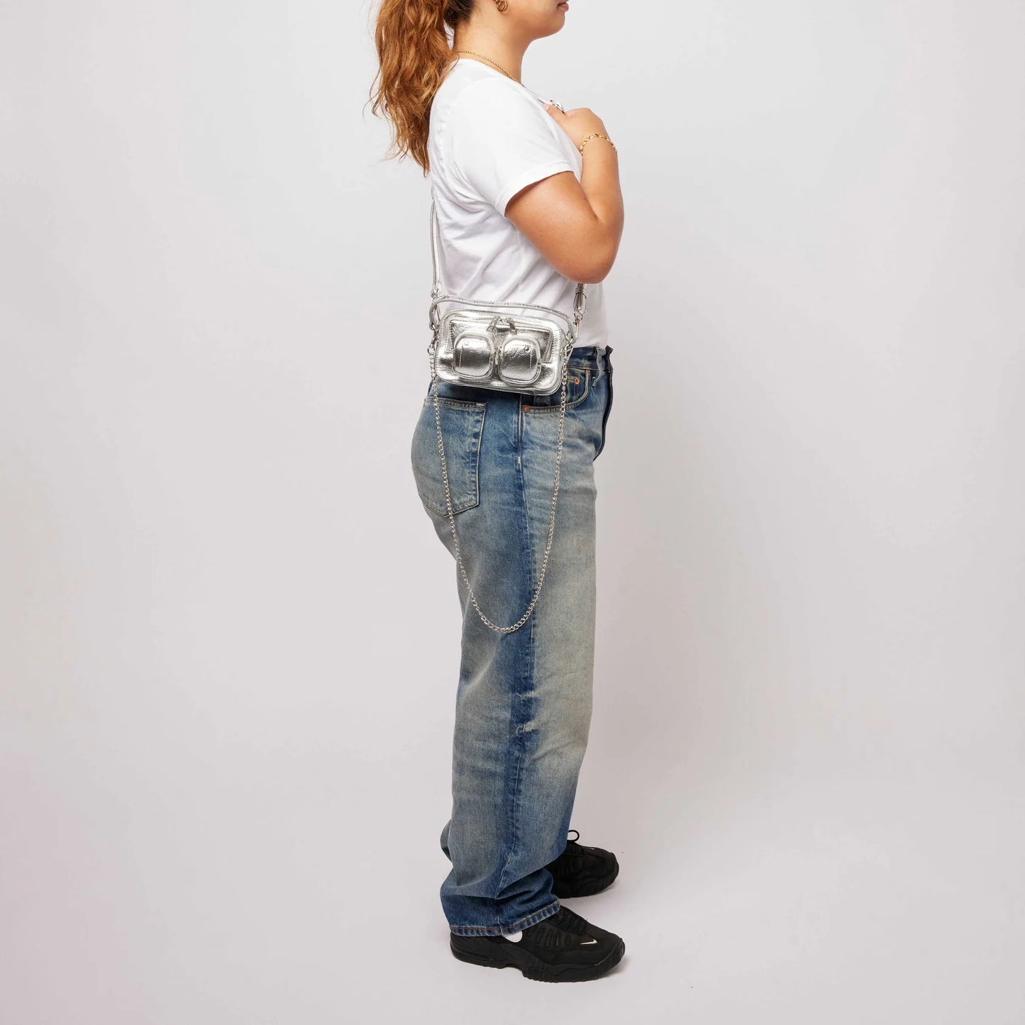 NUNOO | SMALL WOMAN SAC | HELENA RECYCLED COOL SILVER | ARGENT