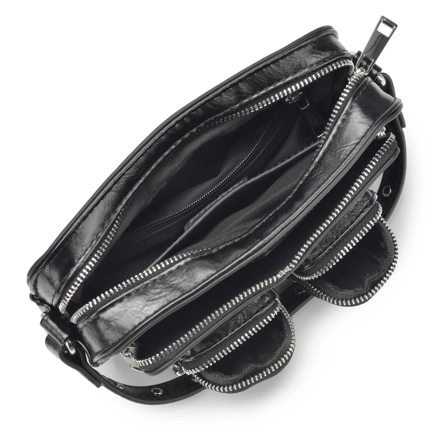 NUNOO | WOMEN'S BAG | HELENA WRINKLE RECYCLED PU BLACK | BLACK