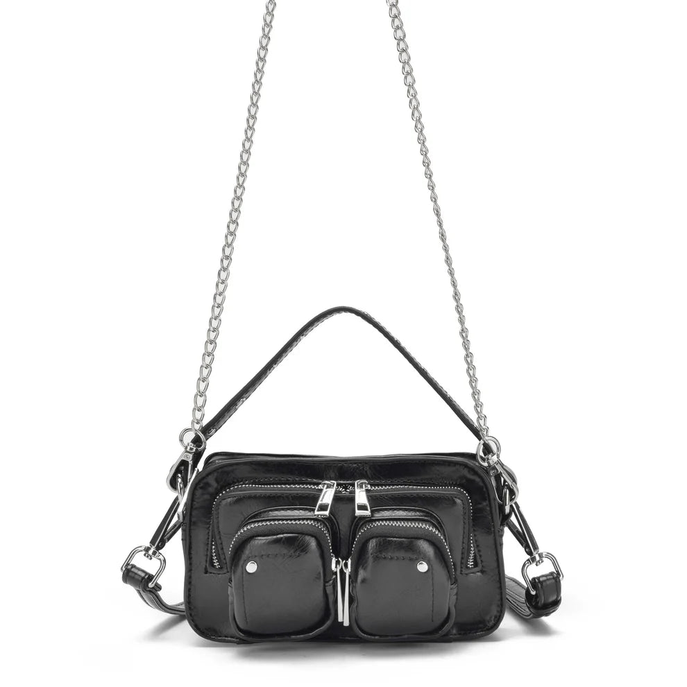 NUNOO | BOSSA DONA | HELENA WRINKLE RECYCLED PU BLACK | NEGRE