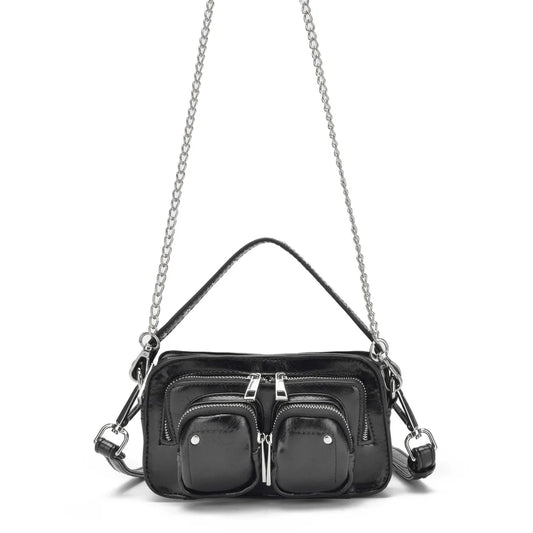 NUNOO | BOLSO MUJER | HELENA WRINKLE RECYCLED PU BLACK | NEGRO