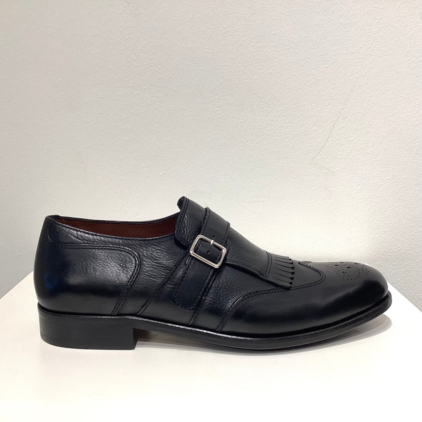 LOTTUSSE | MEN'S DRESS SHOES | LUTTON BUCKLE SHOES BLACK COWHIDE | BLACK