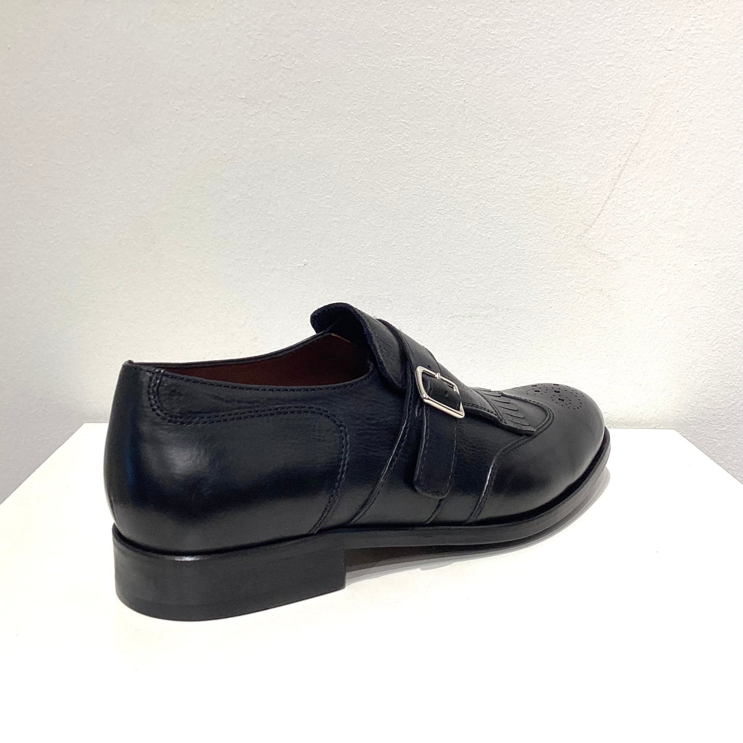 LOTTUSSE | MEN'S DRESS SHOES | LUTTON BUCKLE SHOES BLACK COWHIDE | BLACK