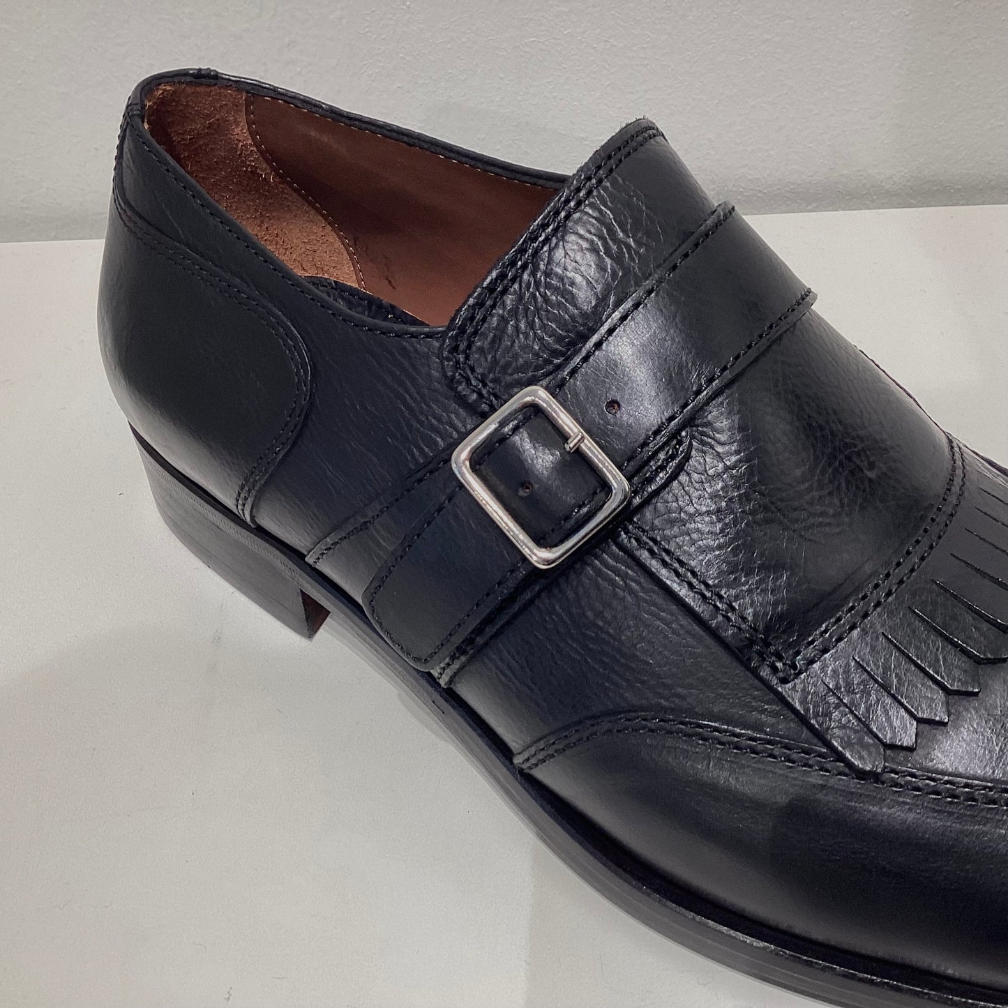 LOTTUSSE | MEN'S DRESS SHOES | LUTTON BUCKLE SHOES BLACK COWHIDE | BLACK