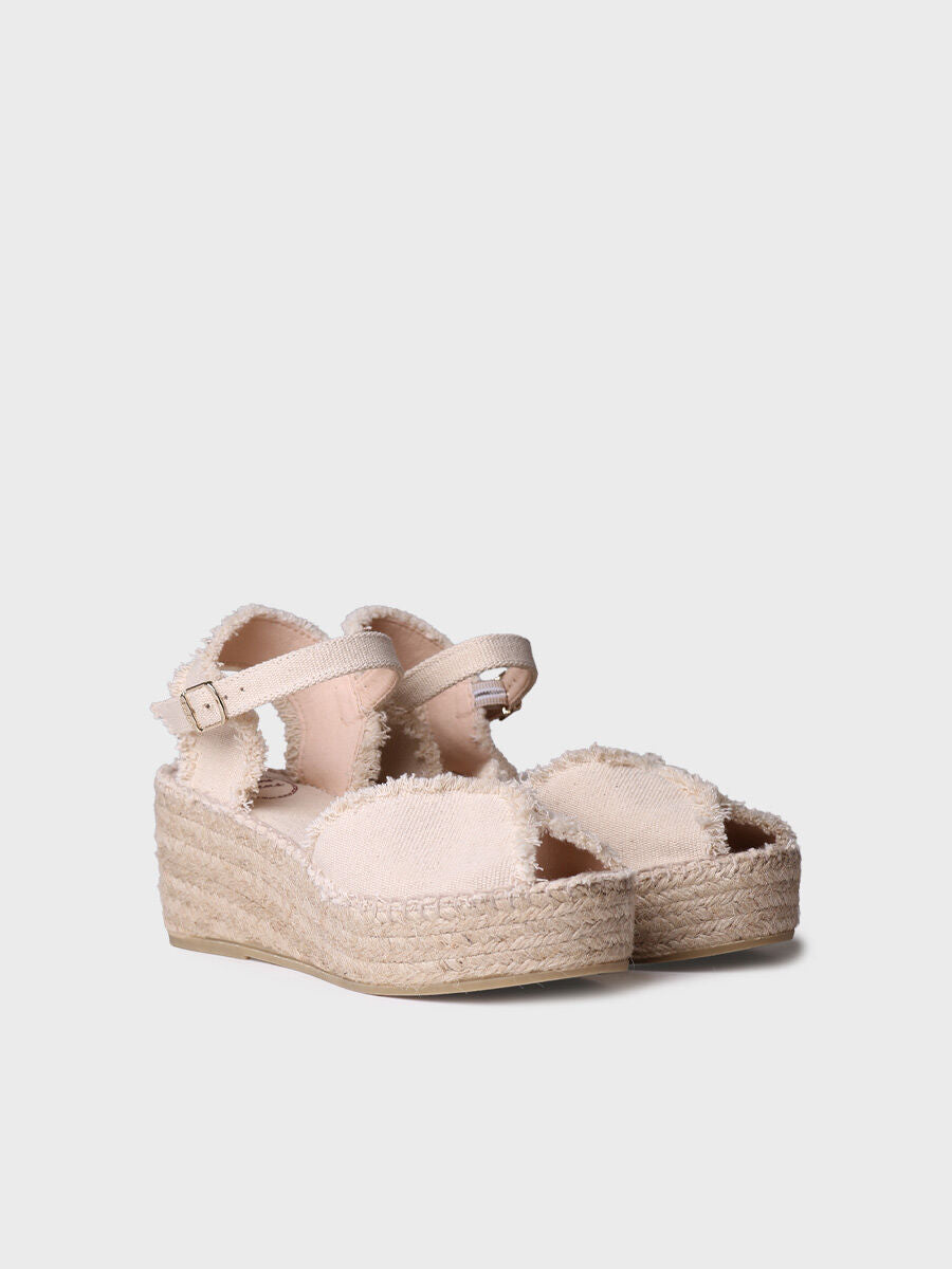 TONI PONS Isaura CRU: beżowy espadrilles dla kobiet