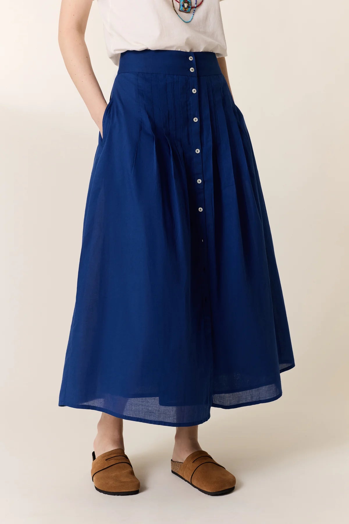 LEON & HARPER | FALDAS | MUJER | JONI TC160 PLN BLUE | AZUL