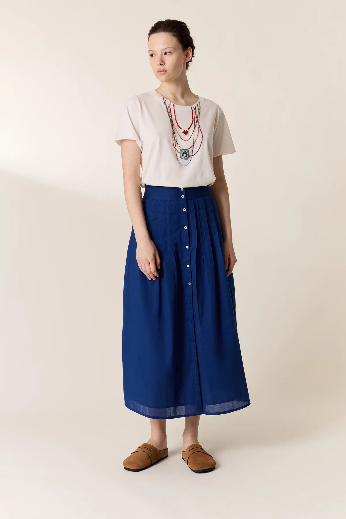 LEON & HARPER | FALDAS | MUJER | JONI TC160 PLN BLUE | AZUL