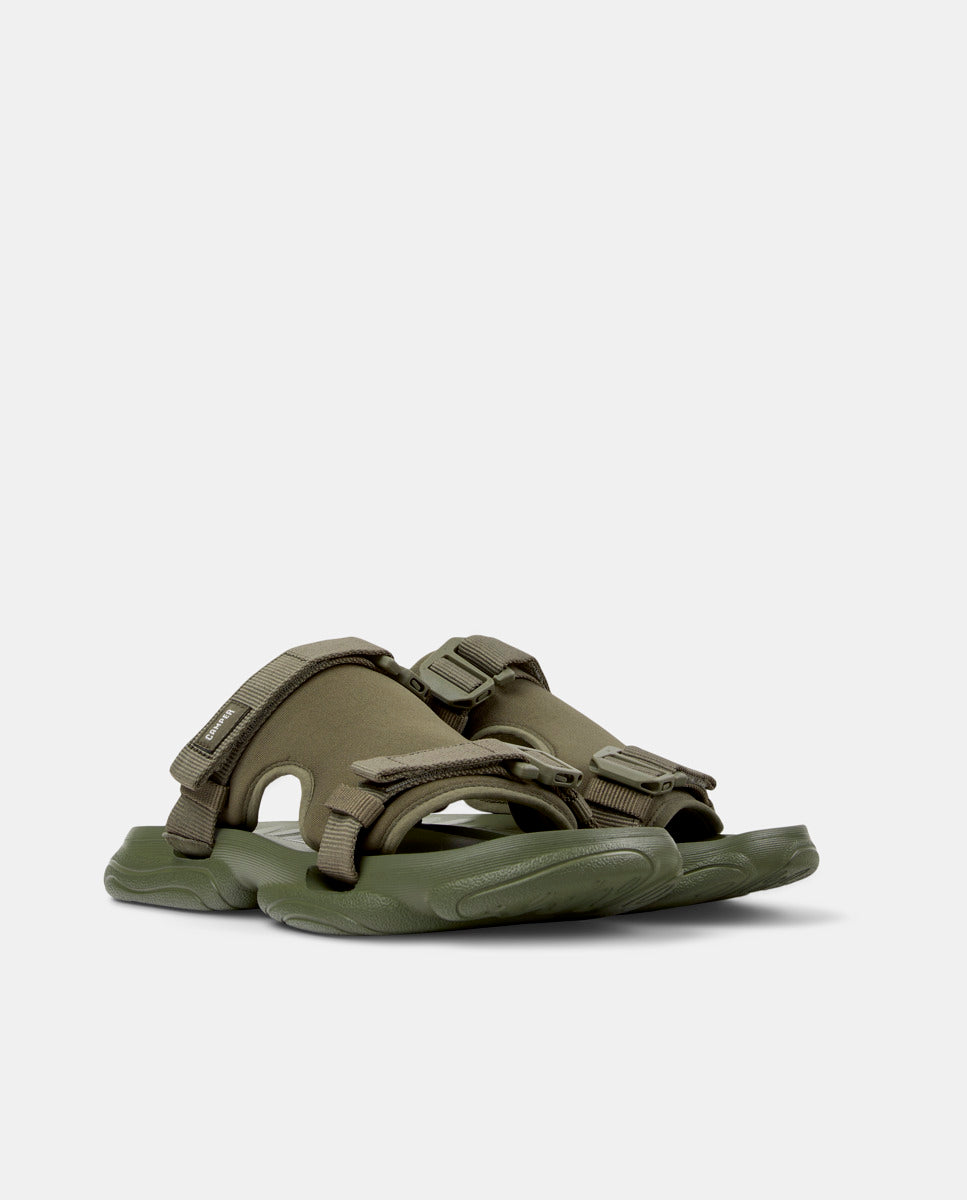 CAMPER Karst Sandal، صنادل أخضر للرجال من Tascón