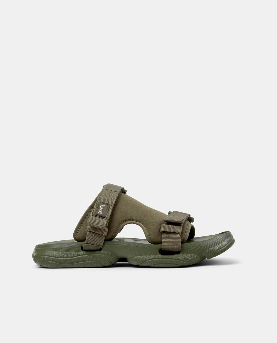 CAMPER Karst Sandal، صنادل أخضر للرجال من Tascón