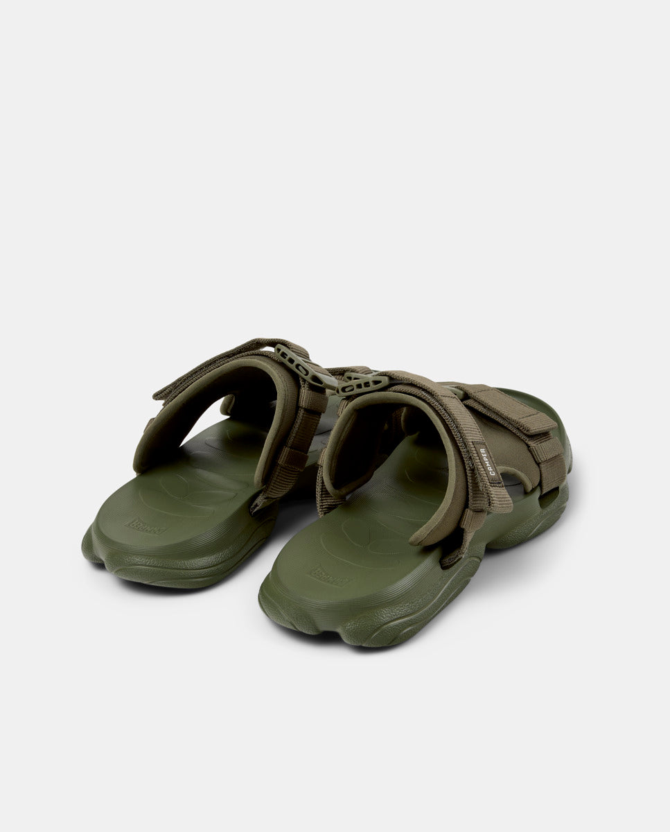CAMPER Karst Sandal، صنادل أخضر للرجال من Tascón