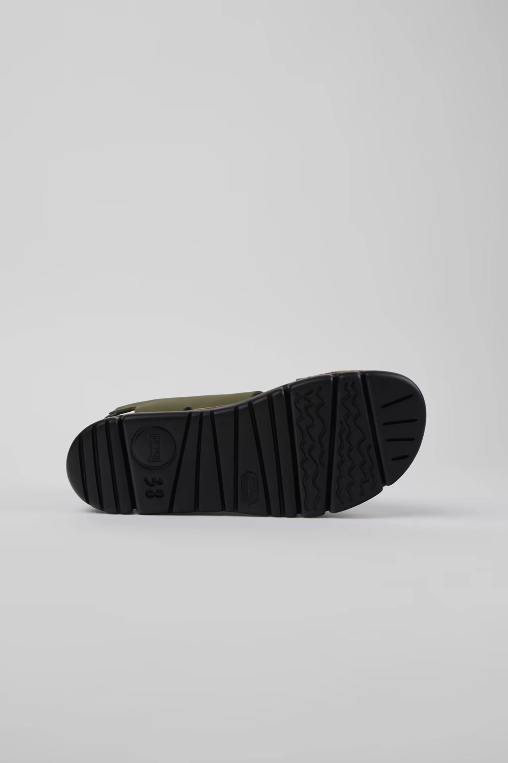 CAMPER Orugas: green sandals for women