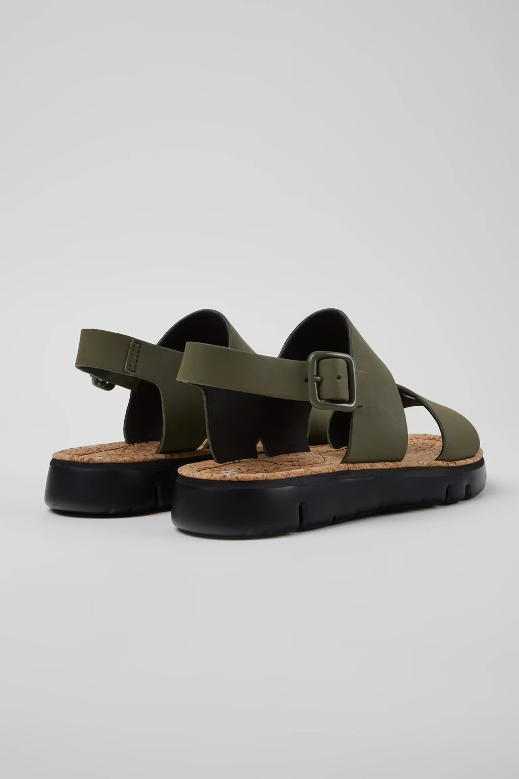 CAMPER Orugas: green sandals for women