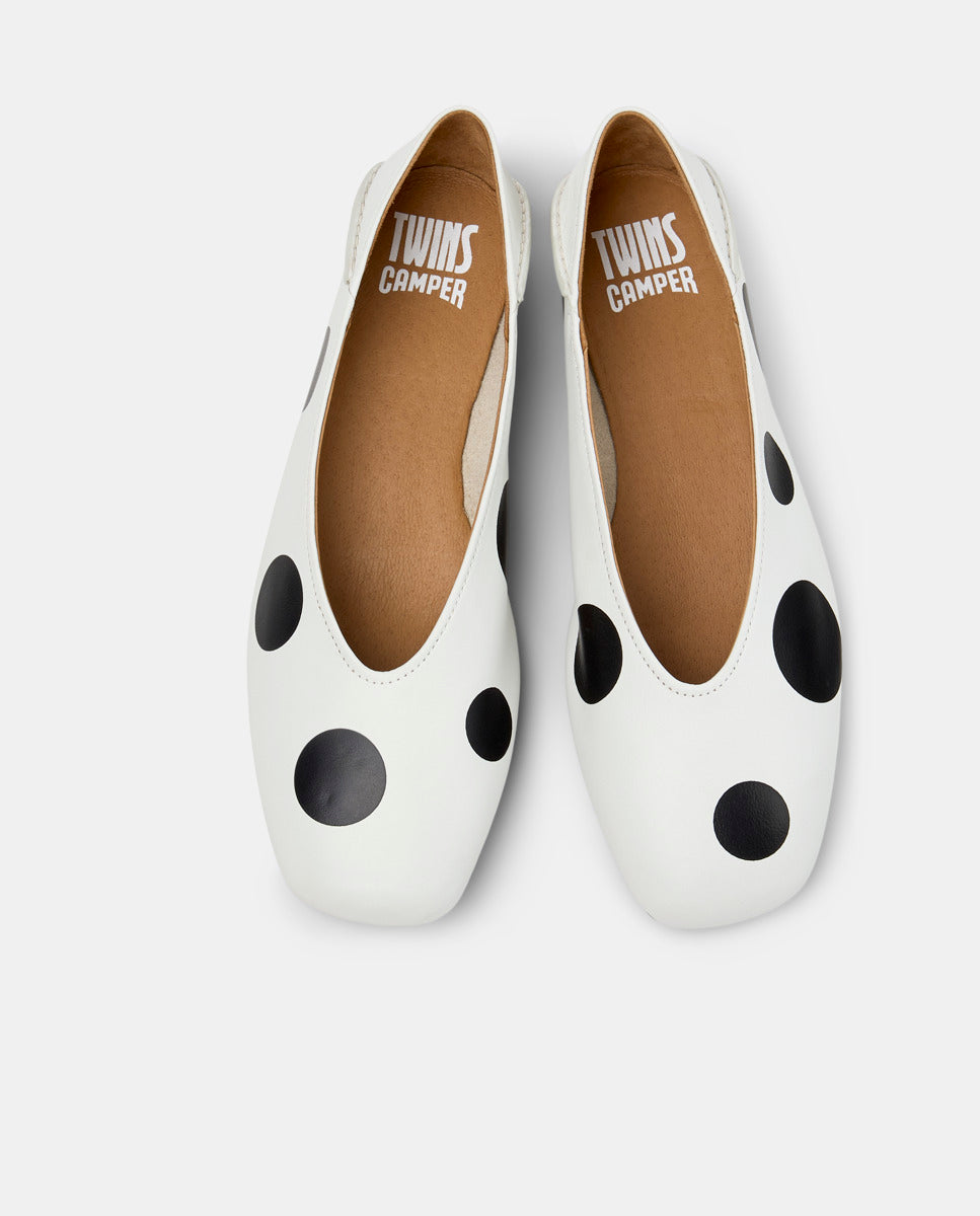 CAMPER Twins, ballerines blanc pour femme chez Tascón