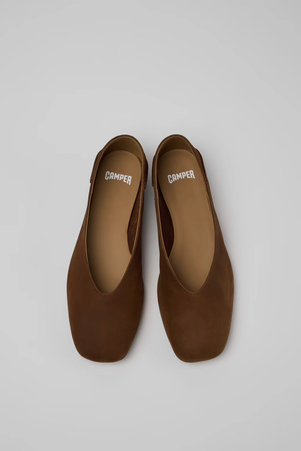 CAMPER Casimyra RY Medium Brown: brun ballerinaer til kvinder