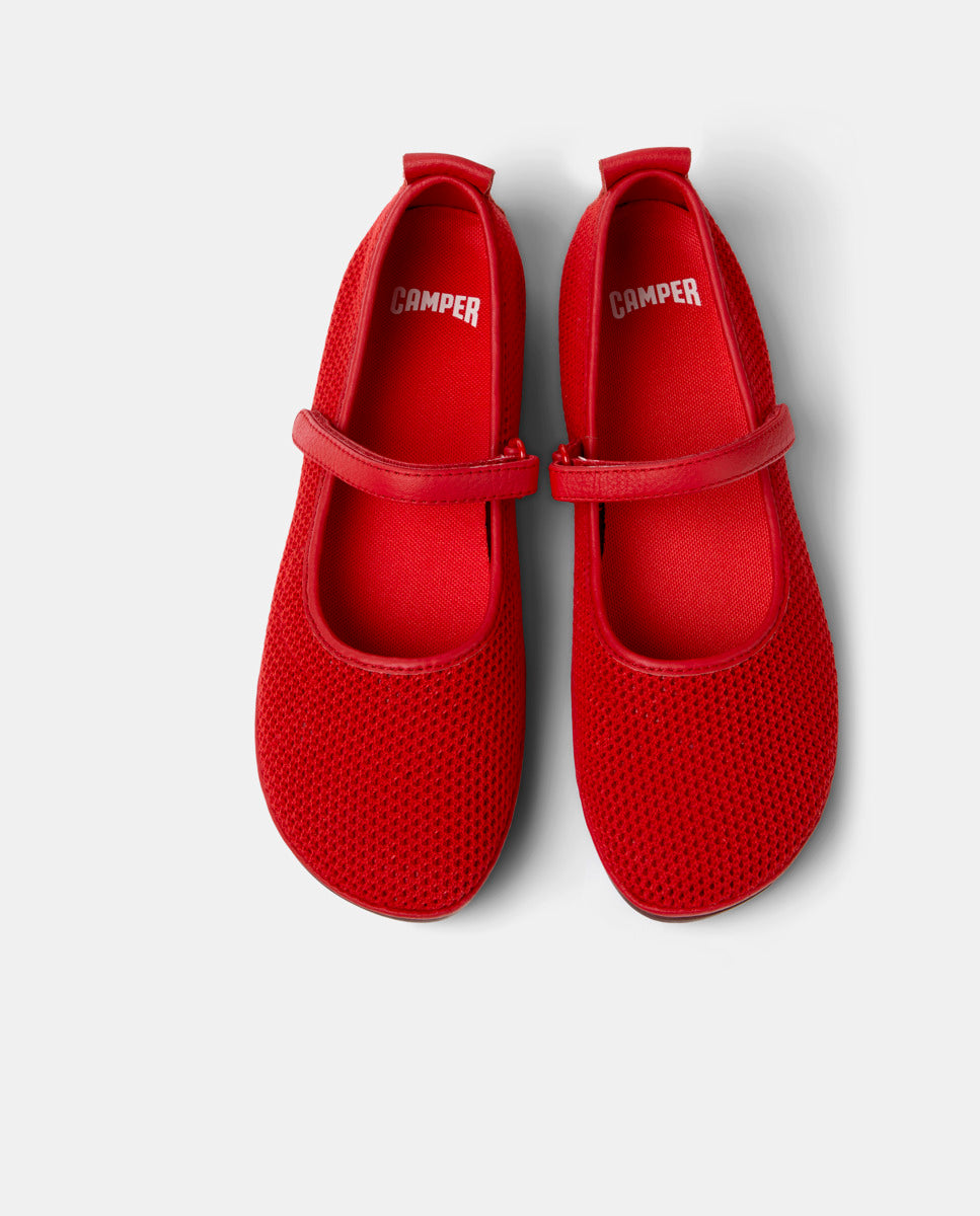 CAMPER Right Nina, rood ballerina’s voor dames bij Tascón