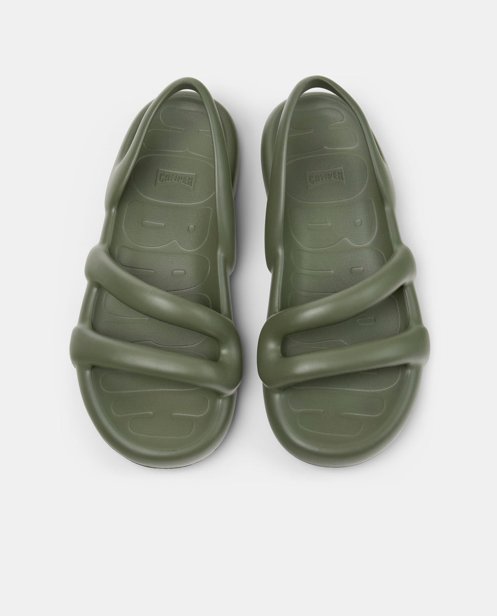 CAMPER Kobarah Flat, groen sandalen voor dames bij Tascón