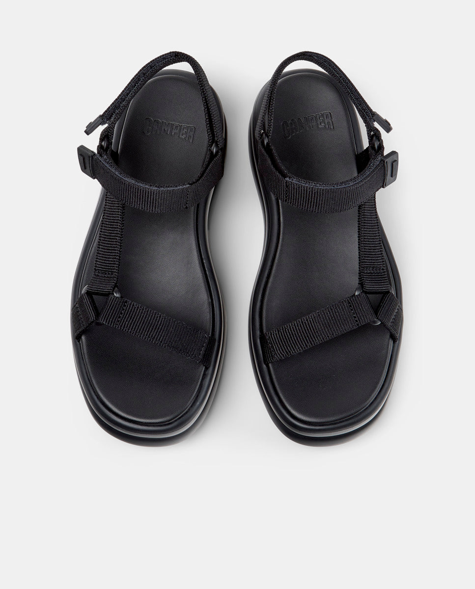 CAMPER Pelotas Flota Up, черный сандалии для женщин в Tascón