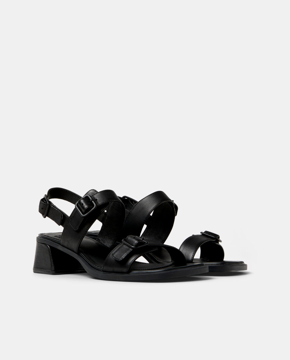 CAMPER Kora Sandal, zwart sandalen voor dames bij Tascón