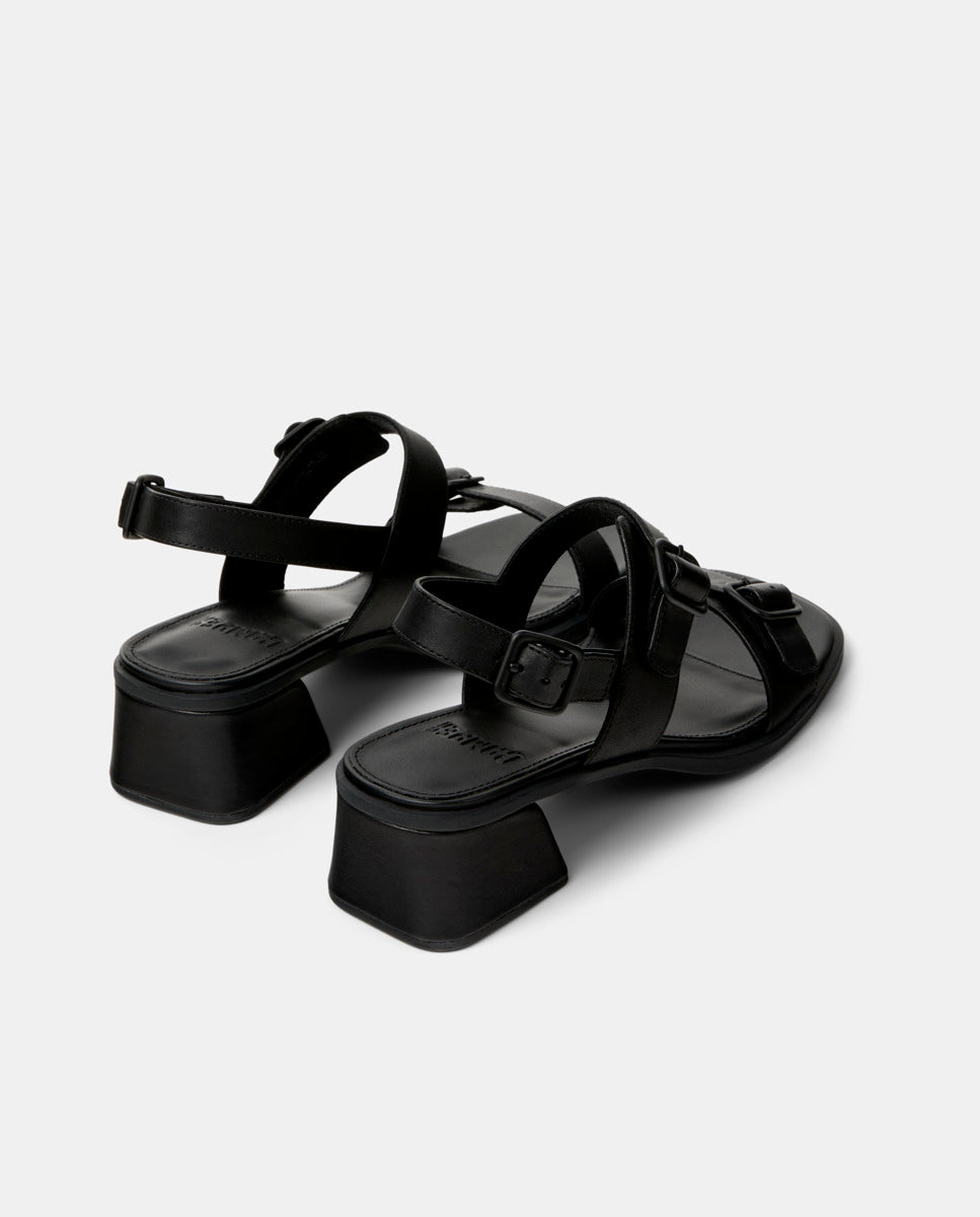 CAMPER Kora Sandal, zwart sandalen voor dames bij Tascón