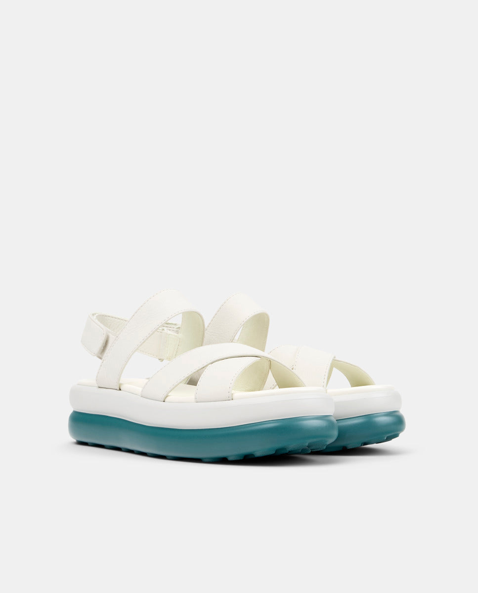 CAMPER Pelotas Flota Up、Tascónのホワイトレディースサンダル
