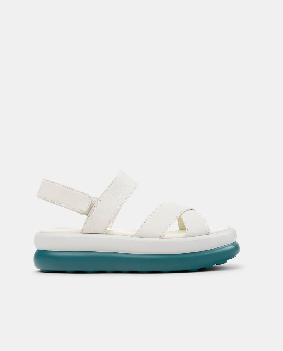 CAMPER Pelotas Flota Up、Tascónのホワイトレディースサンダル
