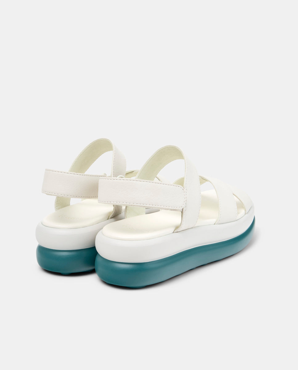 CAMPER Pelotas Flota Up、Tascónのホワイトレディースサンダル