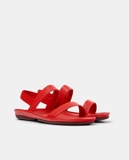 CAMPER Right Isla, rood sandalen voor dames bij Tascón