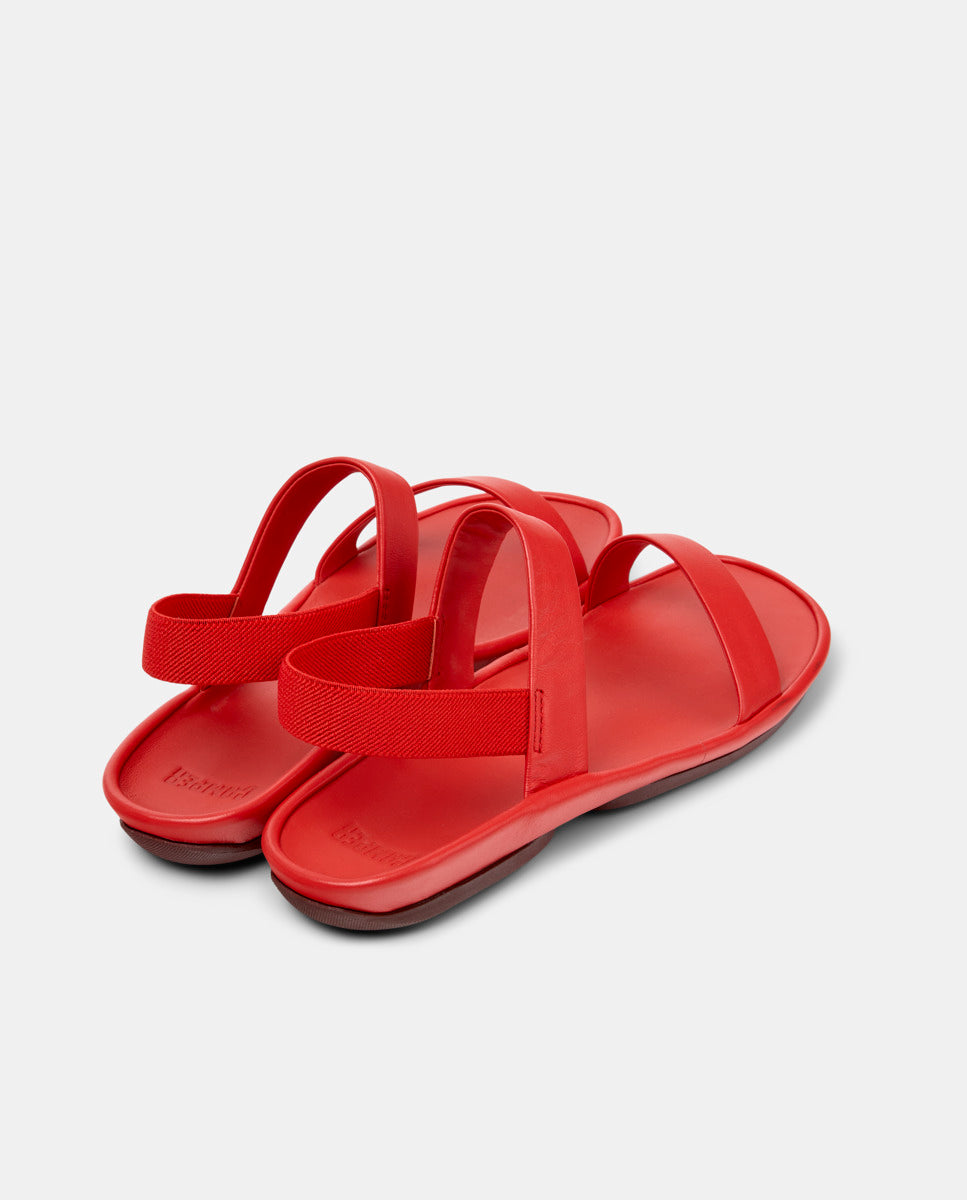 CAMPER Right Isla، صنادل أحمر للنساء من Tascón