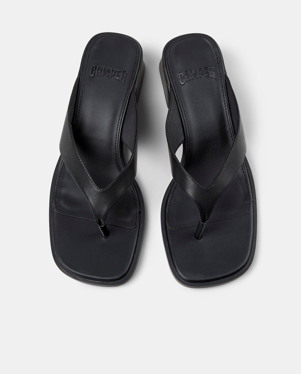 CAMPER Kora Sandal، صنادل أسود للنساء من Tascón