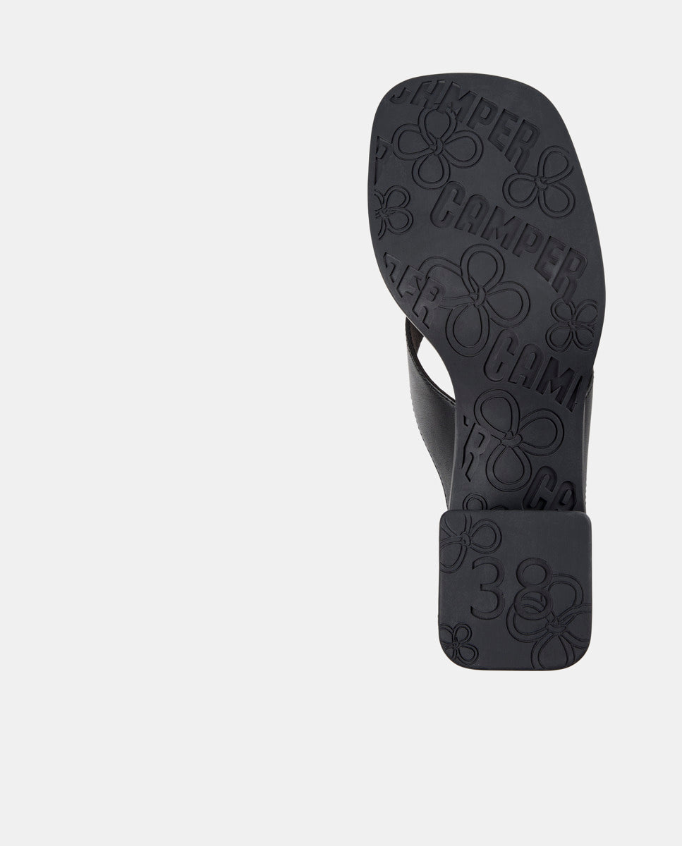 CAMPER Kora Sandal، صنادل أسود للنساء من Tascón