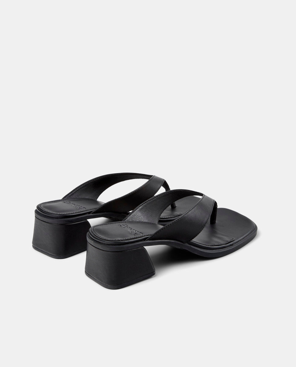 CAMPER Kora Sandal، صنادل أسود للنساء من Tascón