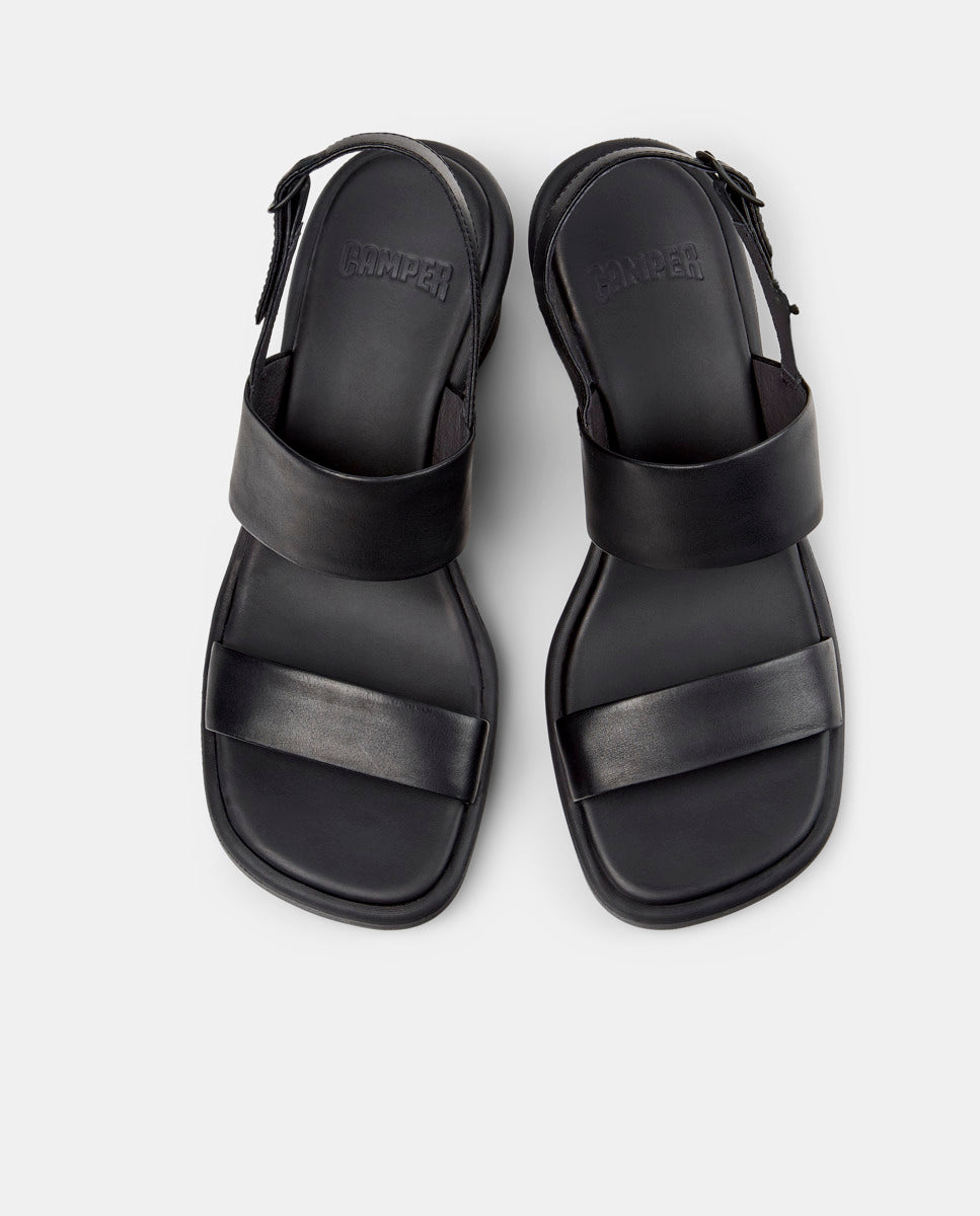 CAMPER Louise Sandal, zwart sandalen voor dames bij Tascón