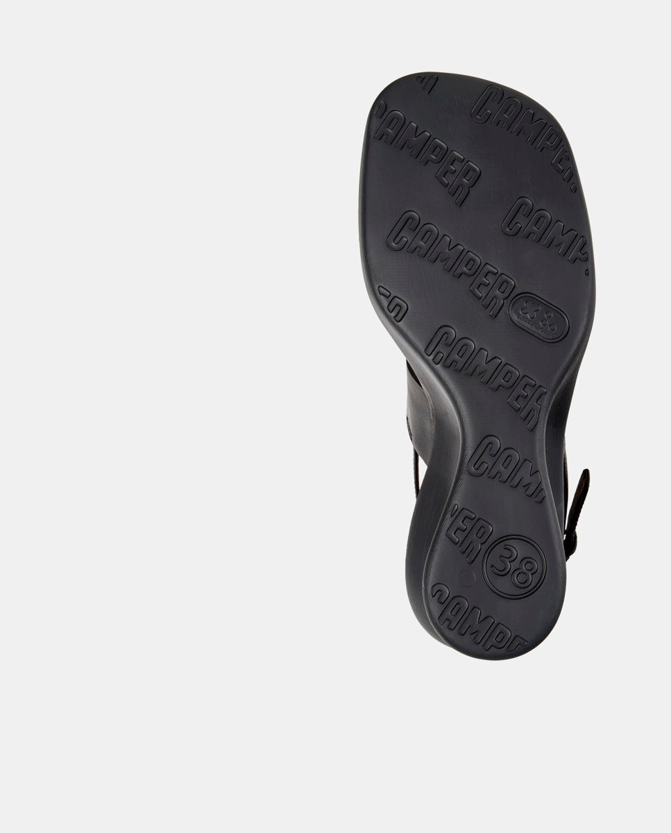 CAMPER Louise Sandal, zwart sandalen voor dames bij Tascón