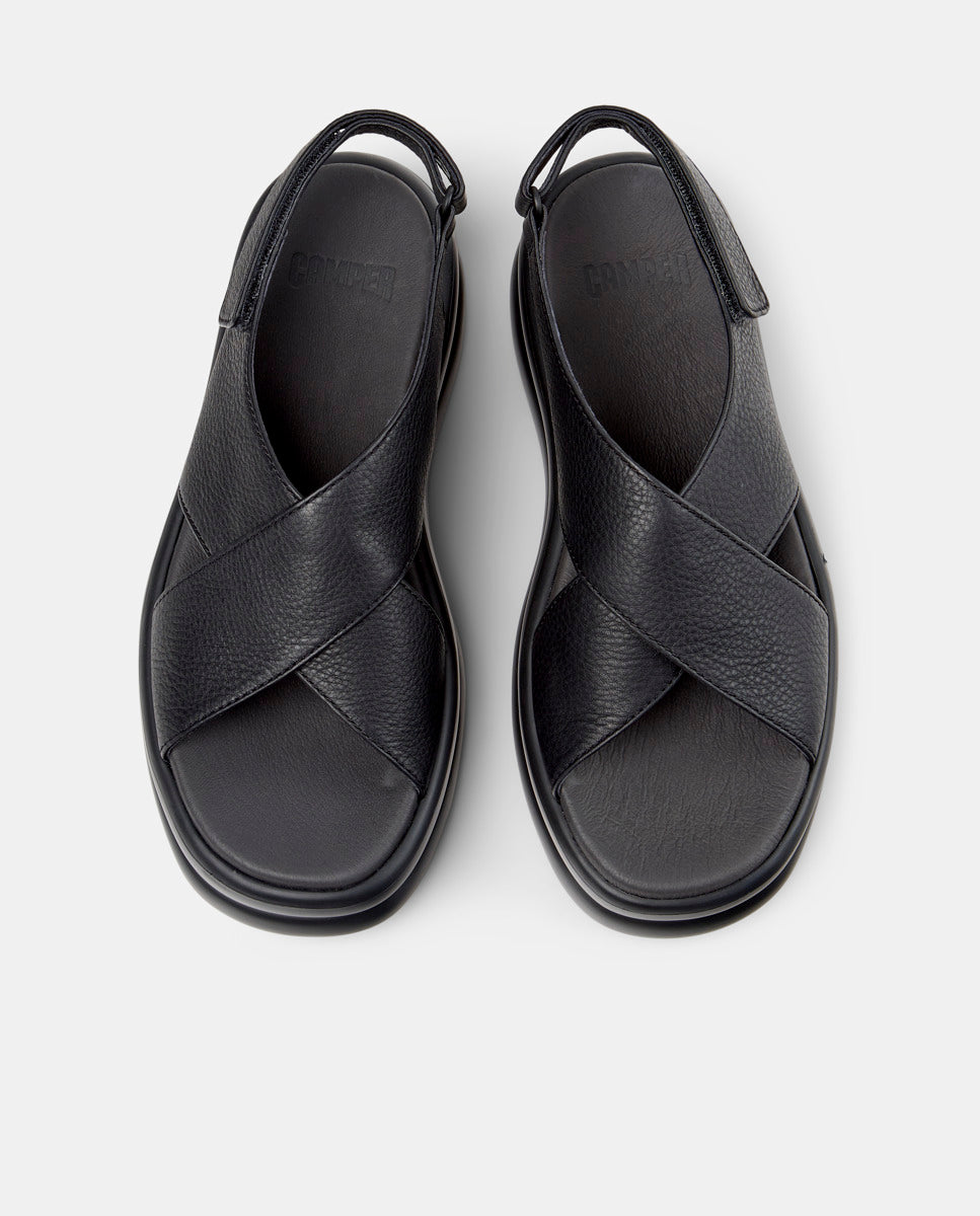CAMPER Pelotas Flota Up, black sandals for women at Tascón