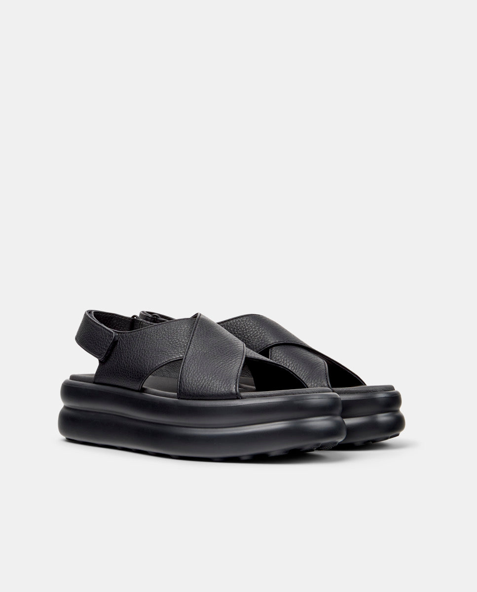 CAMPER Pelotas Flota Up, black sandals for women at Tascón