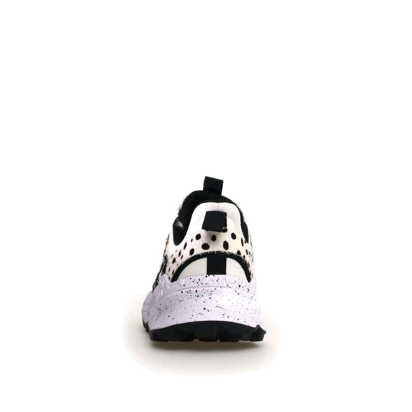 FLOWER MOUNTAIN | SNEAKERS MUJER | KOTETSU WOMAN SUEDE/PONY HAIR/FLYING KNITTING WHITE-BLACK | BLANCO