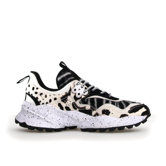 FLOWER MOUNTAIN | WOMEN'S SNEAKERS | KOTETSU WHITE-BLACK | WHITE